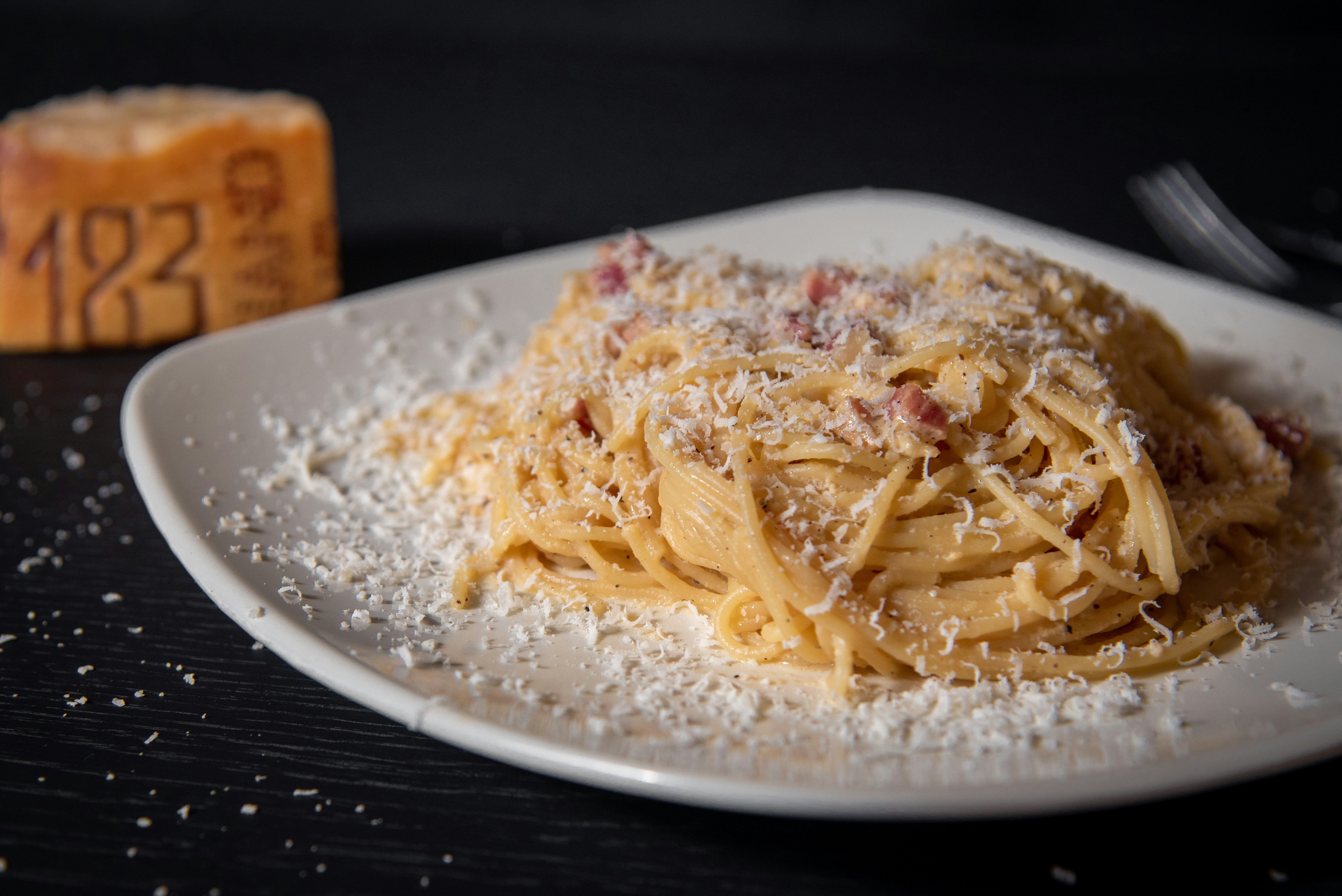 Un plât de spaghetti à la carbonare comme on les aime - Grazie Gigi