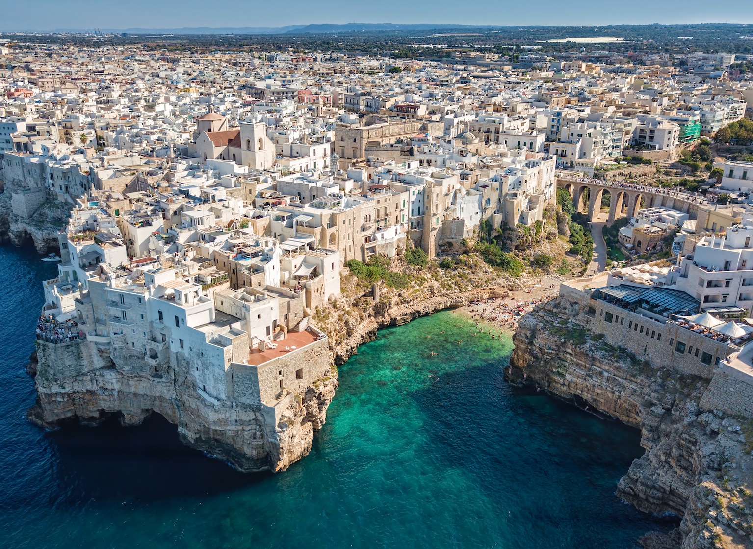 La plage de Polignano a Mare - Grazie Gigi